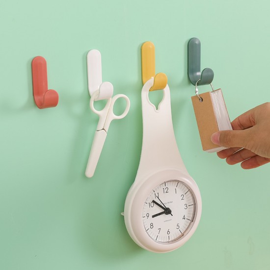 北歐風J形掛勾 廚房必備裝飾掛勾 創意門後衣帽掛鉤 北歐色小掛鈎