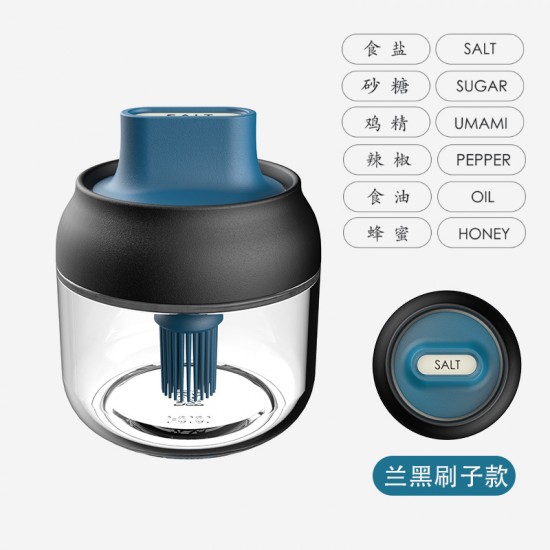 廚房必備防潮玻璃調味罐 多功能玻璃調味盒 玻璃油壺 創意玻璃調味瓶