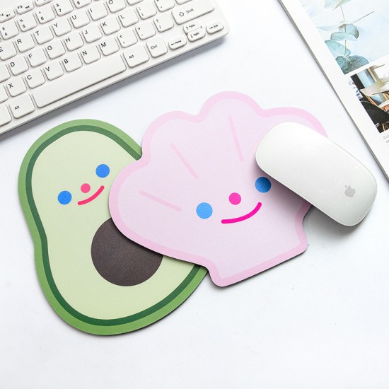 可愛造型滑鼠墊 笑臉酪梨貝殼兔子滑鼠墊 創意造型滑鼠墊 電腦周邊