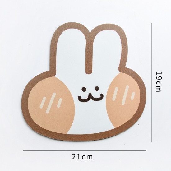 可愛造型滑鼠墊 笑臉酪梨貝殼兔子滑鼠墊 創意造型滑鼠墊 電腦周邊