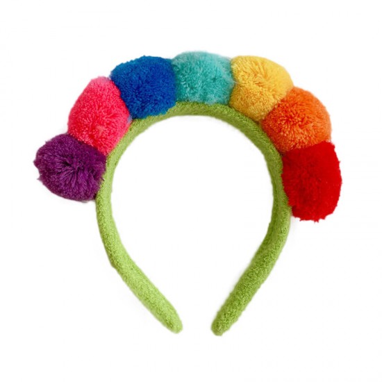 百搭彩色毛球髮箍 可愛造型洗臉束髮帶 毛毛球造型髮箍 髮圈