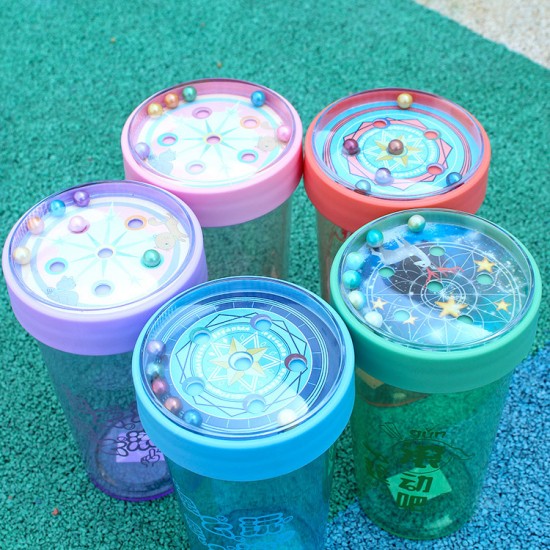 益智滾珠隨手杯 創意圓珠塑膠隨手杯 學生水壺 杯子