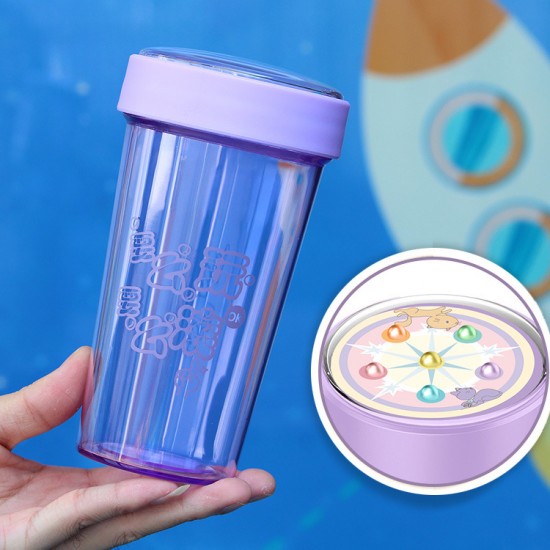 益智滾珠隨手杯 創意圓珠塑膠隨手杯 學生水壺 杯子