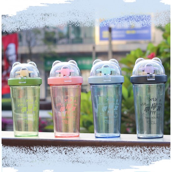 創意飛機隨手杯 學生塑膠水壺 創意飛機玩具水壺