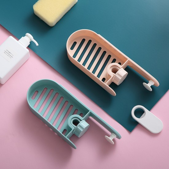 圓點造型水龍頭置物架 廚房抹布海綿瀝水架 水槽收納架 創意造型置物架