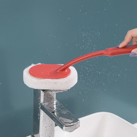 長柄多功能清潔刷 浴室清潔必備神器 廚房海綿刷 長柄清潔刷子