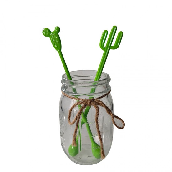 可愛造型攪拌棒 創意仙人掌紅鶴造型攪拌棒 繽紛攪拌棒 6支裝