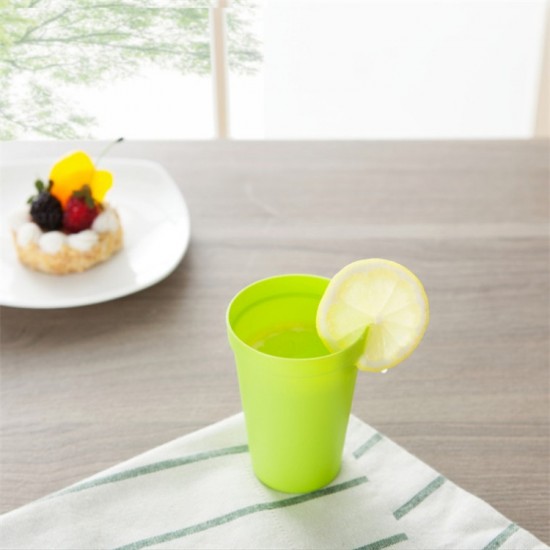 旅行彩虹塑膠杯 創意大容量收納杯 塑膠杯7件組 戶外水杯 漱口杯