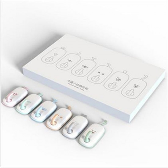 可愛動物掛勾 多用途壁掛式小掛勾 強力無痕掛勾 6個裝