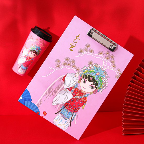 中國風A4板夾 創意招財貓檔案夾 辦公學生文具夾 A4文件夾