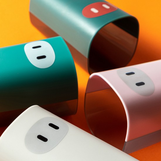 豬豬雙色漱口杯 豬鼻子圖案水杯 創意雙色牙刷杯 杯子