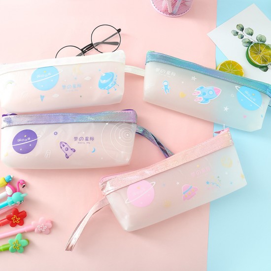 夢幻星球筆袋 創意學生大容量文具收納袋 拉鍊筆袋 文具用品