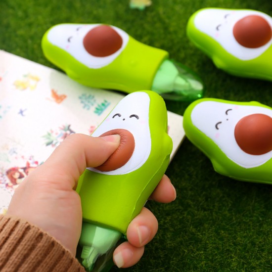 可愛酪梨造型修正帶 創意紓壓捏捏發洩立可帶 文具用品