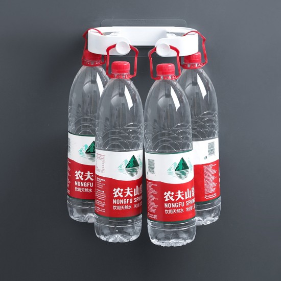 簡約拖把雙掛勾 創意壁掛式拖把抹布掛架 強力拖把固定掛夾