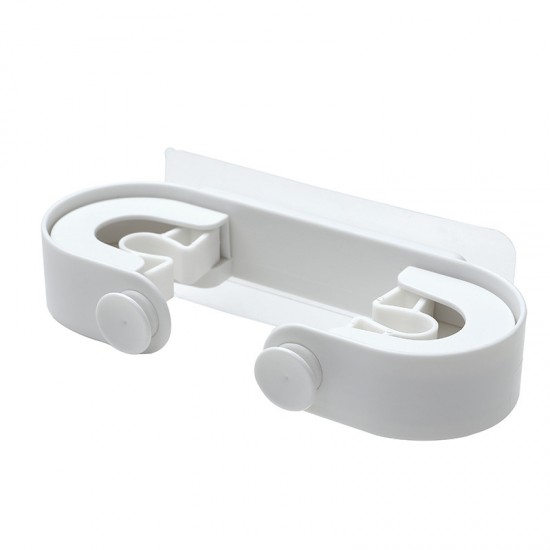 簡約拖把雙掛勾 創意壁掛式拖把抹布掛架 強力拖把固定掛夾