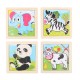 可愛動物圖案益智拼圖 益智玩具 木質小號9片拼圖