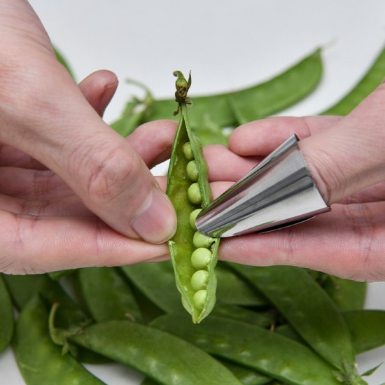 剝毛豆神器 創意不鏽鋼指甲套 剝殼工具 堅果剝殼神器