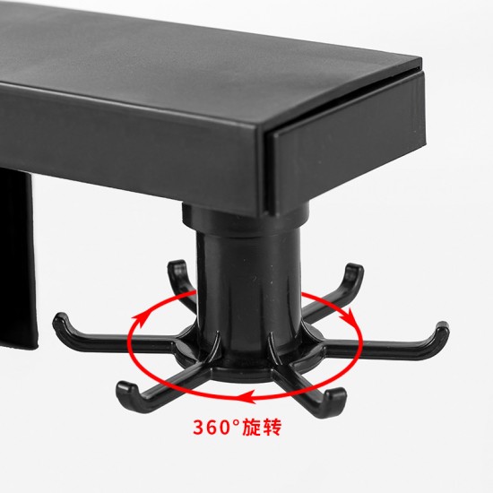 可伸縮旋轉掛勾 廚房必備鍋鏟湯勺置物架 壁掛式收納掛架