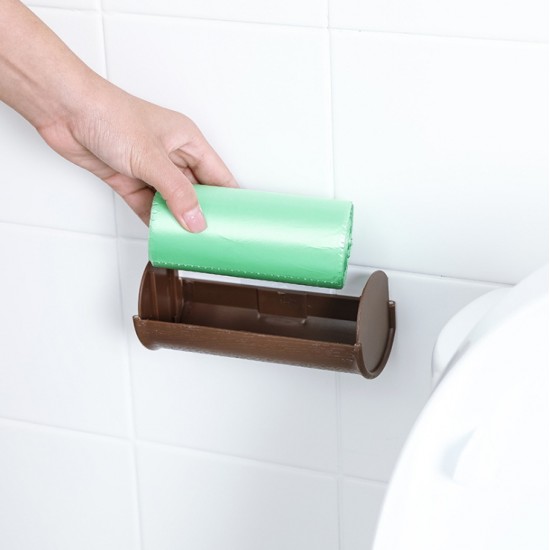 滾動式垃圾袋盒 廚房浴室必備磁吸式抽取盒 可愛兔子小草垃圾袋抽取盒