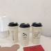 可愛圖案隨手杯 創意手繪小熊咖啡杯 簡約隨身飲料杯