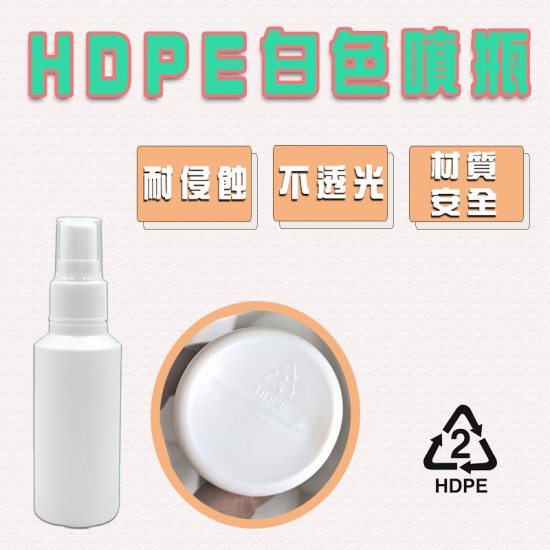 HDPE噴霧瓶 60ml可裝酒精消毒水分裝瓶 2號噴霧瓶 