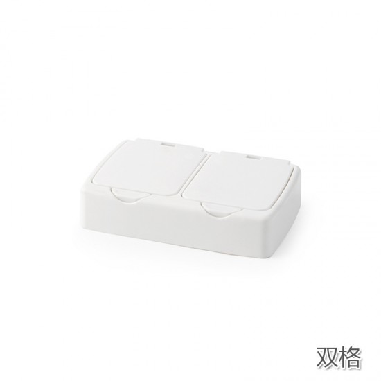 按鍵式分隔收納盒 簡約辦公文具收納盒 抽屜小物整理盒 置物盒