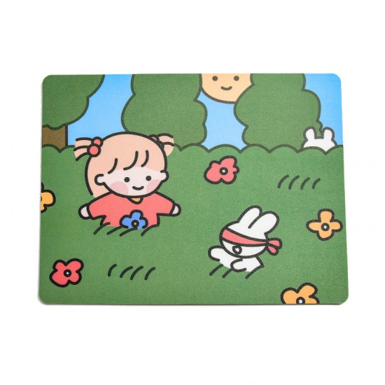 可愛女孩滑鼠墊 創意橡膠防滑材質滑鼠墊 可愛兔兔女孩圖案滑鼠墊