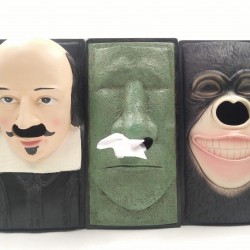 創意造型立體面紙盒 復活節石像抽取式衛生紙盒 創意家居