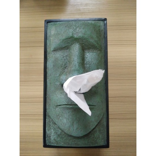 創意造型立體面紙盒 復活節石像抽取式衛生紙盒 創意家居