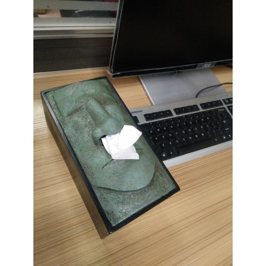 創意造型立體面紙盒 復活節石像抽取式衛生紙盒 創意家居