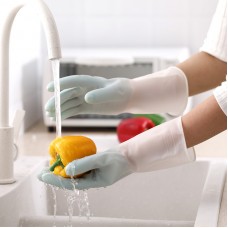 半透明橡膠手套 居家清潔手套 防滑耐用廚房手套 洗衣洗碗手套