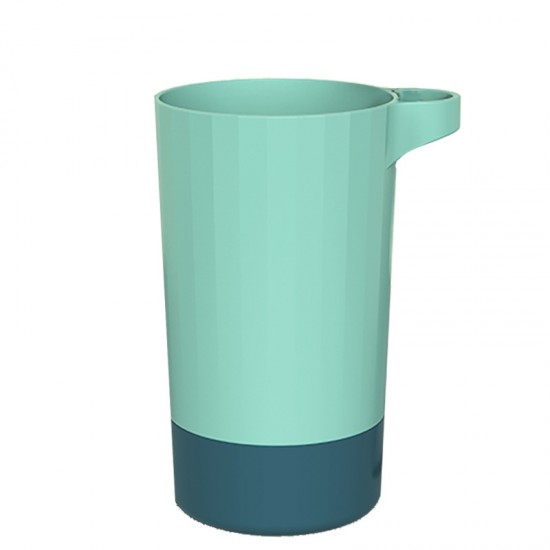 北歐撞色牙刷架漱口杯 簡約雙色牙刷杯 雙層塑膠杯 旅行必備牙刷杯