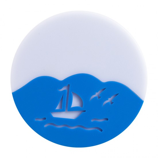 智能LED感應小夜燈 創意帆船圖案感應燈 插頭設計小夜燈