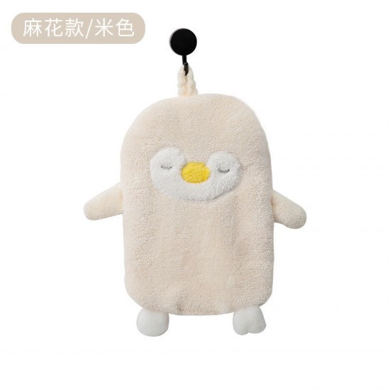 可愛企鵝造型擦手巾 珊瑚絨造型擦手巾 居家必備超吸水小毛巾