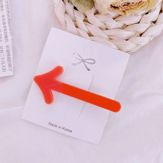 創意箭頭造型瀏海夾 簡約純色箭頭鴨嘴夾 創意頭飾 髮夾