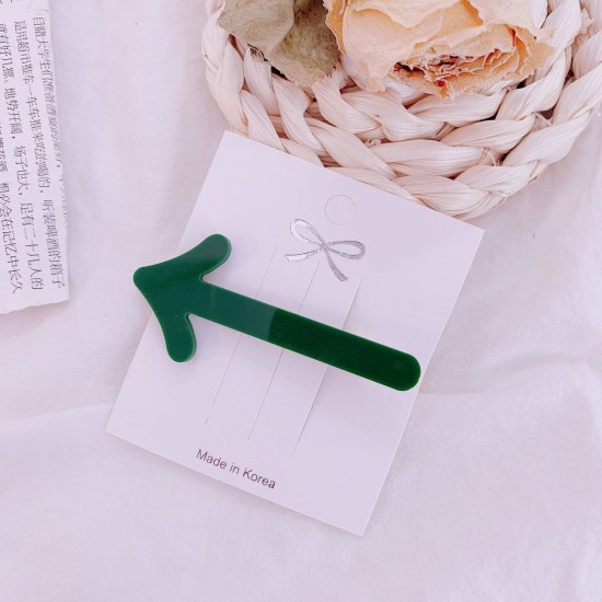 創意箭頭造型瀏海夾 簡約純色箭頭鴨嘴夾 創意頭飾 髮夾