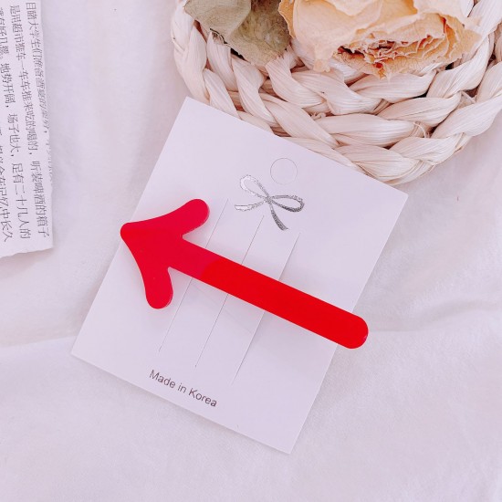 創意箭頭造型瀏海夾 簡約純色箭頭鴨嘴夾 創意頭飾 髮夾