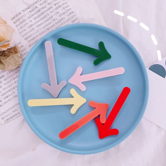 創意箭頭造型瀏海夾 簡約純色箭頭鴨嘴夾 創意頭飾 髮夾