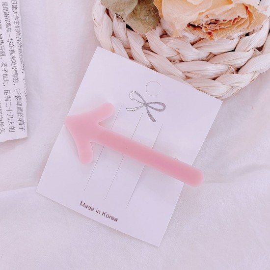 創意箭頭造型瀏海夾 簡約純色箭頭鴨嘴夾 創意頭飾 髮夾