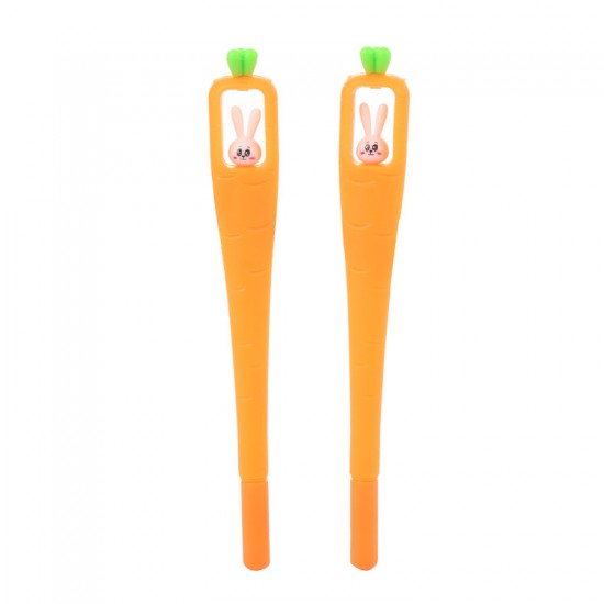 兔子胡蘿蔔中性筆 創意胡蘿蔔造型中性筆 可愛小兔子原子筆 辦公文具 學生文具