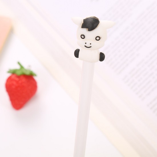 動物造型中性筆 可愛長頸鹿獅子小牛造型中性筆 辦公文具 學生文具