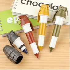 手榴彈造型筆 創意造型圓珠筆 創意文具 方便攜帶伸縮原子筆