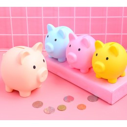 小豬造型存錢筒 創意多色可愛小豬存錢筒 小豬公 耐摔存錢筒