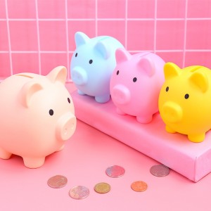 小豬造型存錢筒 創意多色可愛小豬存錢筒 小豬公 耐摔存錢筒