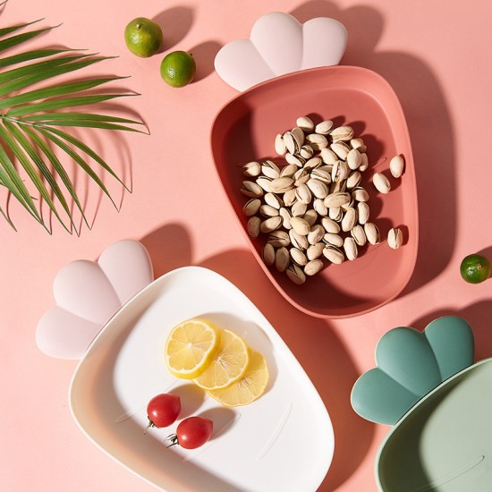 胡蘿蔔造型盤子 北歐風塑膠水果盤 零食瓜果收納盤 創意造型果盤