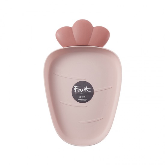 胡蘿蔔造型盤子 北歐風塑膠水果盤 零食瓜果收納盤 創意造型果盤