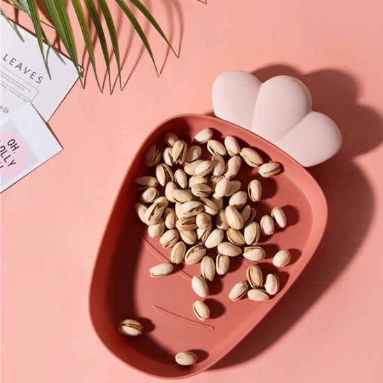 胡蘿蔔造型盤子 北歐風塑膠水果盤 零食瓜果收納盤 創意造型果盤