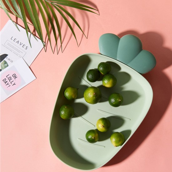 胡蘿蔔造型盤子 北歐風塑膠水果盤 零食瓜果收納盤 創意造型果盤