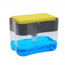 按壓式洗碗神器 廚房必備洗碗精收納盒 洗碗刷 廚房清潔好幫手