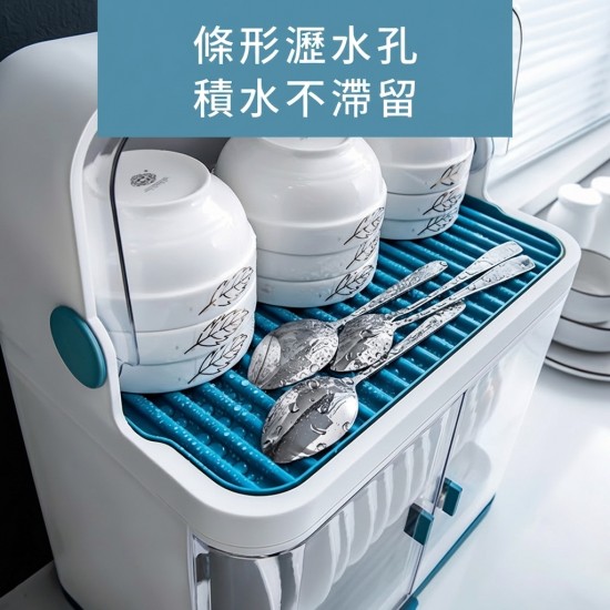 廚房餐具收納架 多功能碗盤餐具收納整理櫃 簡約廚房收納櫃 置物架